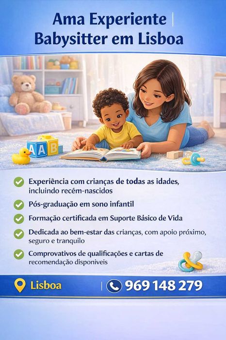 Ama Experiente | Terapeuta do sono  Experienced Nanny | Sleep training