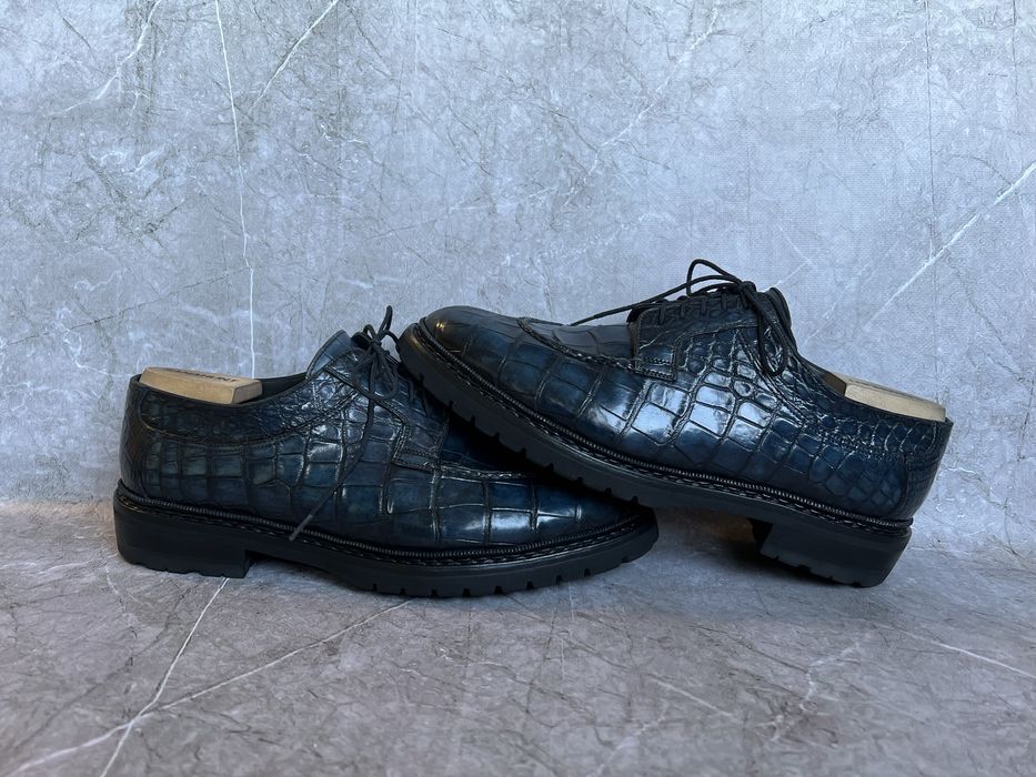 Santoni мужские кожа крокодила 42