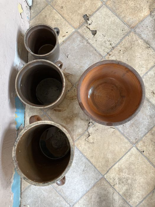 Garnki gliniane, kamionkowe – antyk, vintage
