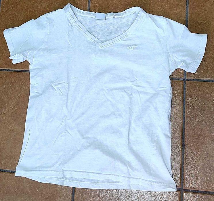 Koszulka damska biała t-shirt 4F rozm. S