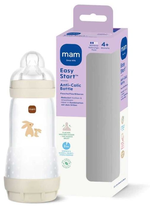 MAM EASY ANTI COLIC butelka antykolkowa dla dzieci 4M+ 320ML