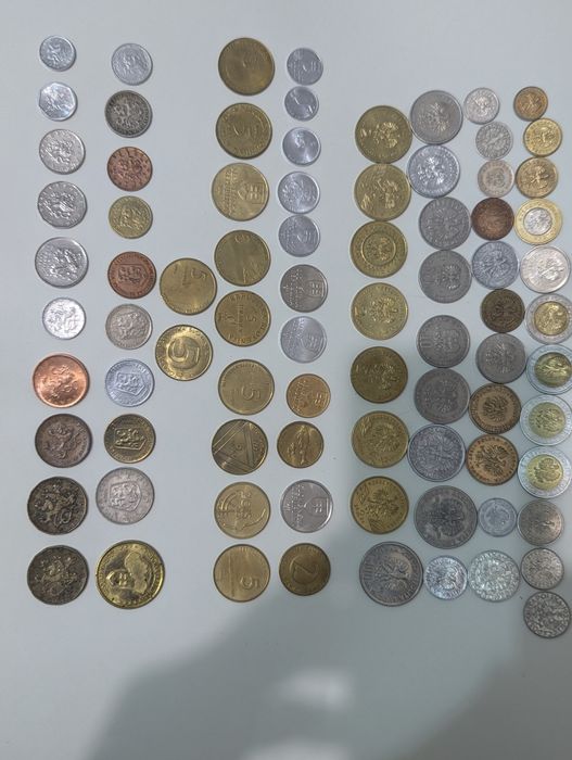 Монеты Польши,Словении,Чехословакии,Словакии,Чехии