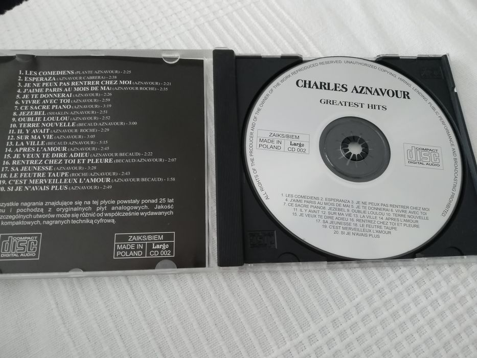 Charles AZNAVOUR Greatest Hits CD oryginalny