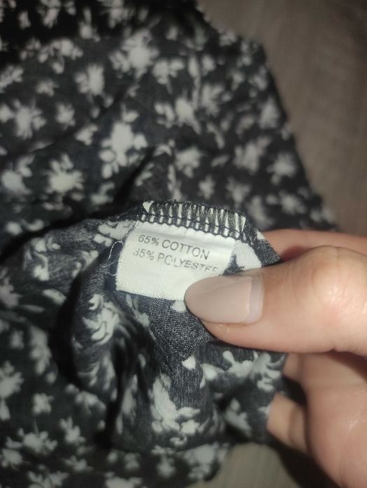 Piękne alladynki czarne w białe kwiaty