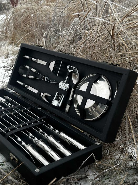 Набір Шампурів на подарунок в кейсі з натурального дерева від Виробник