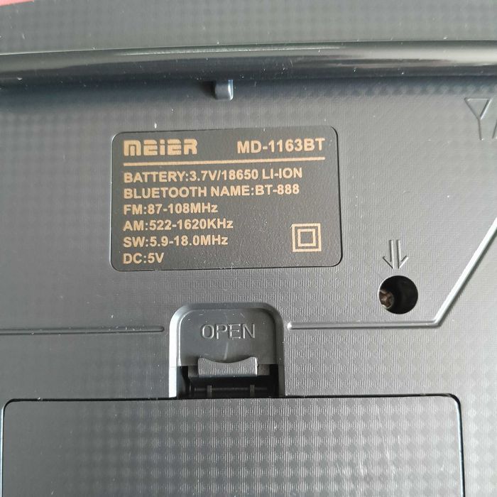 Ретро-радіоприймач / бездротова колонка Meier MD-1163BT (Bluetooth 5.3, Woodgrain)