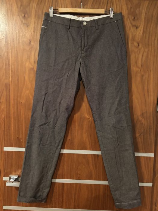 Spodnie męskie eleganckie szare Hugo Boss r.M