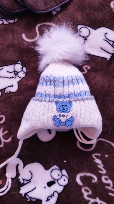 Зимова шапка від народження до 7 місяців