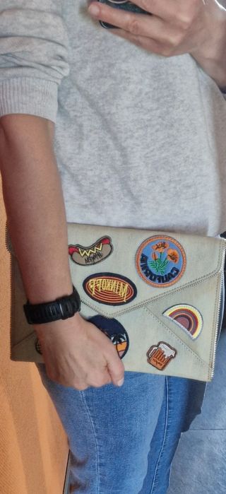 Torebka kopertowa dżinsowa