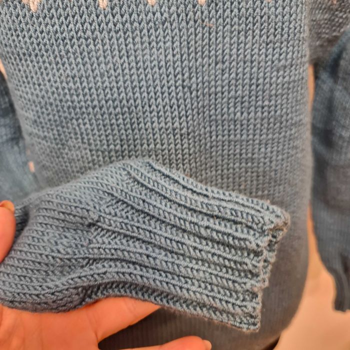 1100 Unikatowy wełniany sweter Handmade Tiril rozmiar M