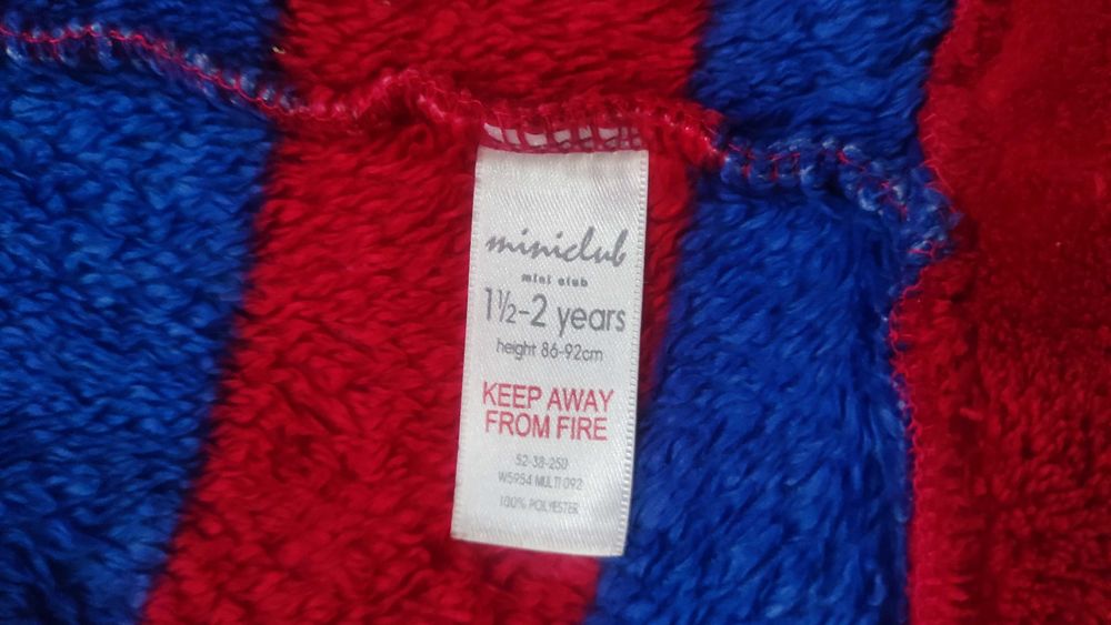 Szlafrok Dziecięcy Frotte Miniclub Rozmiar 92 FCB Barcelona
