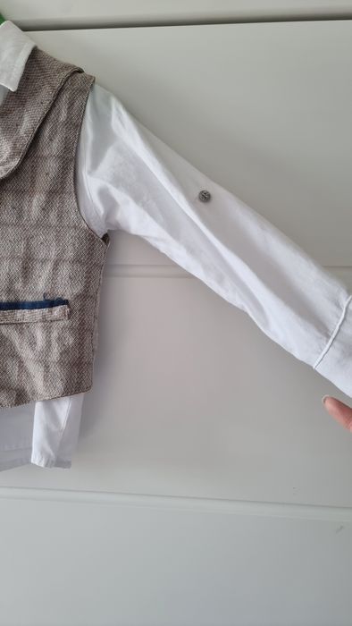 Koszula z kamizelką dla chłopca r.98