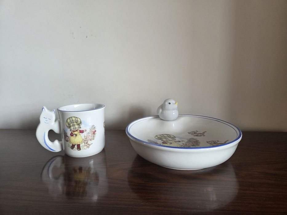 Prato e caneca porcelanas da Encarnação