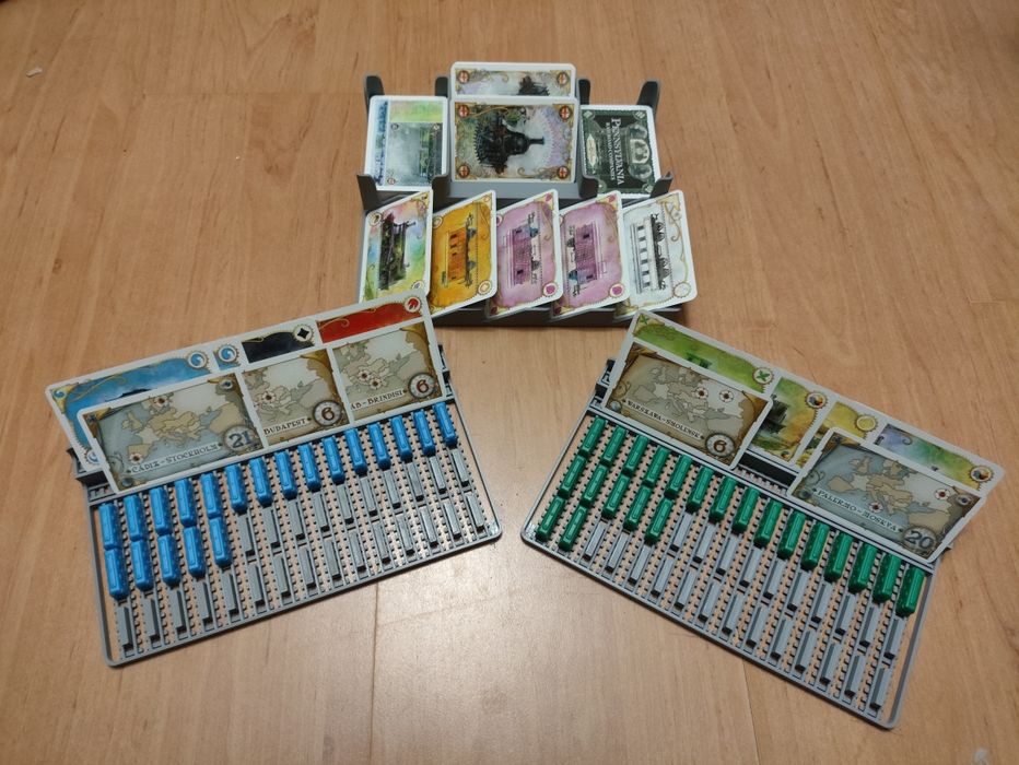 Wsiąść do pociągu 2x Planszetka gracza i organizer na karty druk 3d