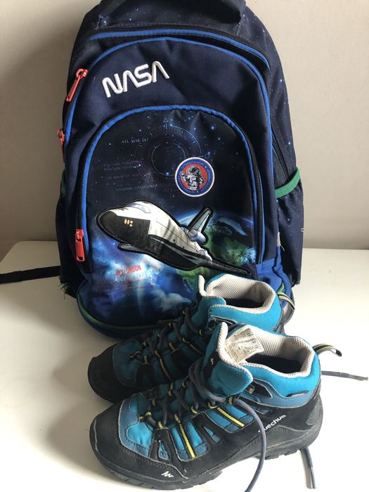 Plecak Nasa i buty zimowe trekingowe gorskie 35 Quechua