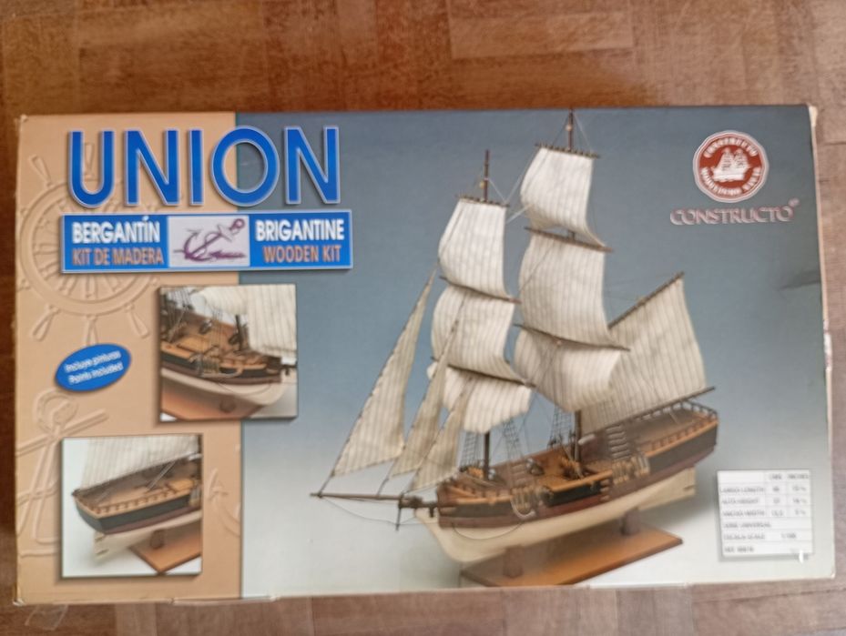 Kit de Madeira Constructo Bergantin Union Caravela
