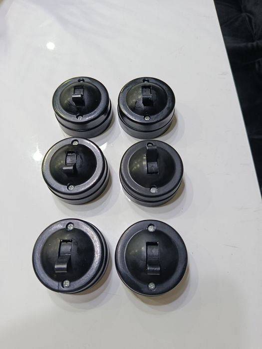 Włączniki bakielitowe bakelit loft PRL retro