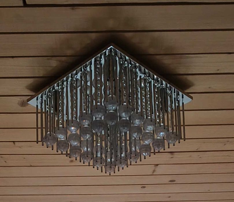 Lampy Glamour kryształki srebrna