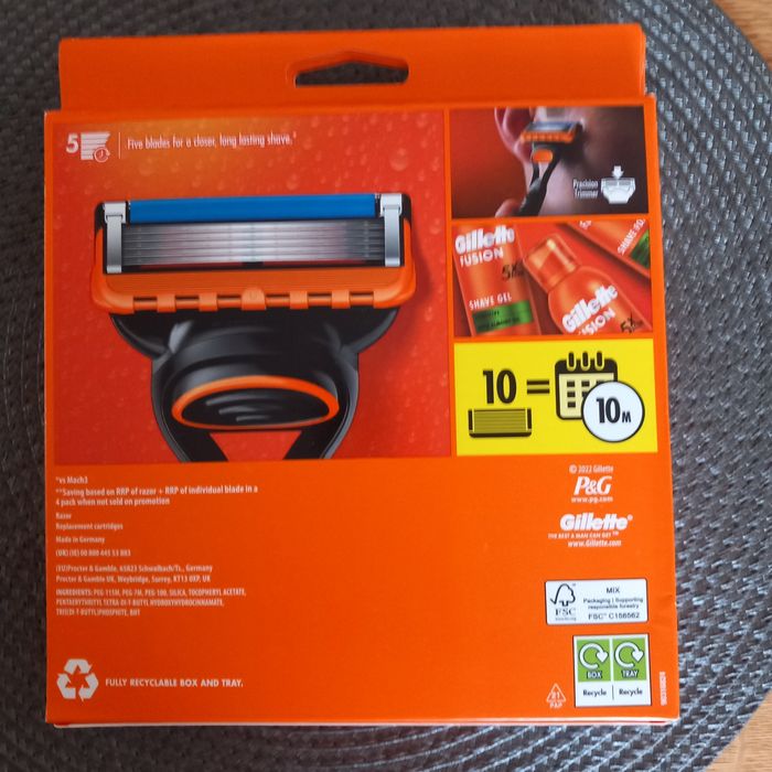 Maszynka Gillette Fusion 5+10 dodatkowych wkładów