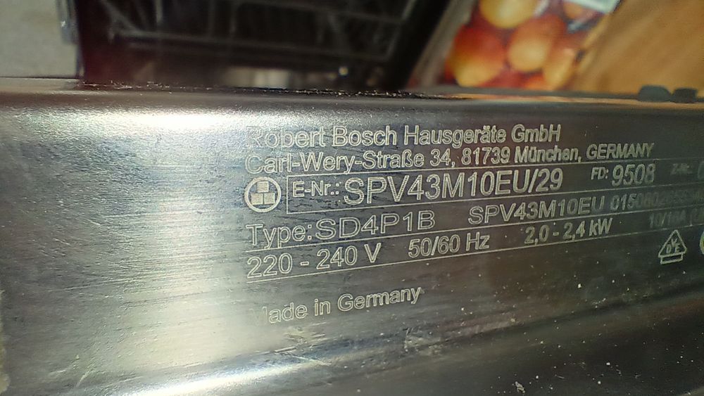 Zmywarka do zabudowy Bosch, części.