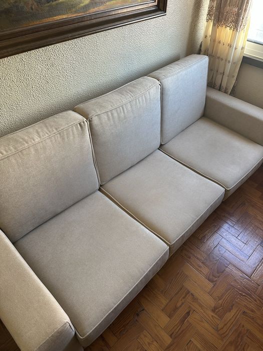 Sofá Novo Cinzento Claro 2.13m