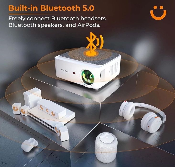 Projetor led 9500 lumens + WiFi  + Bluetooth + Office  + Nativa 1080P