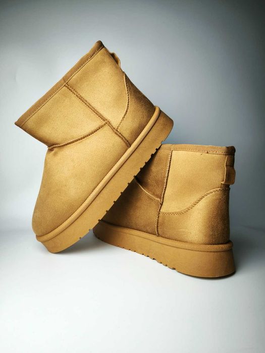 Zimowa wyprzedaż buty śniegowce botki brąz camel nowe 39