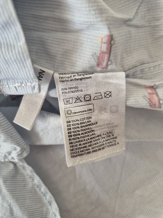 Koszula chłopięca h&m 104 wóz strażacki