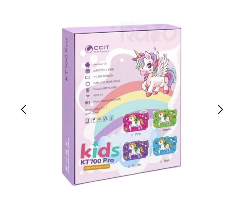 Tablet CCIT para criança Unicórnio