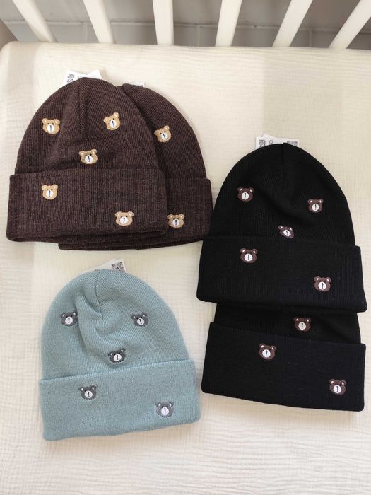 Czapka w Misie 100% Wełna Merino