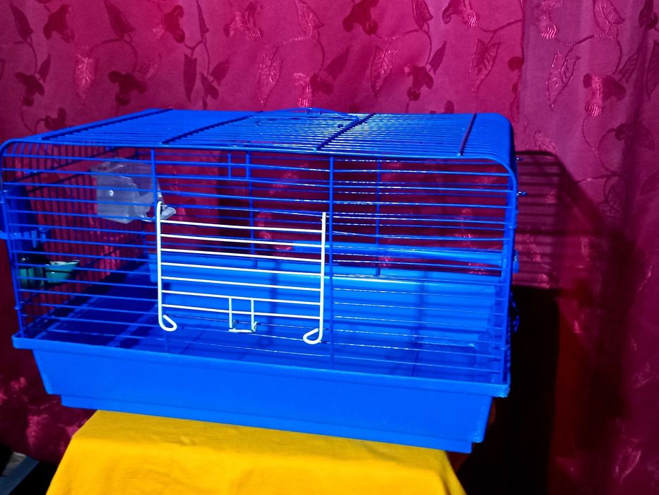 Клітка для птахів, гризунів /глибокий піддон/ поїлка/годівниця/жердина