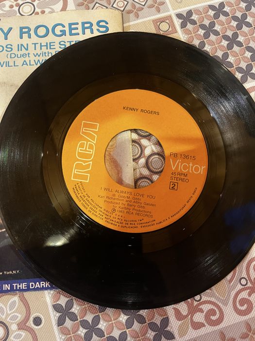 vinil  "Islands In the Stream", Kenny Rogers e Dolly Parton.