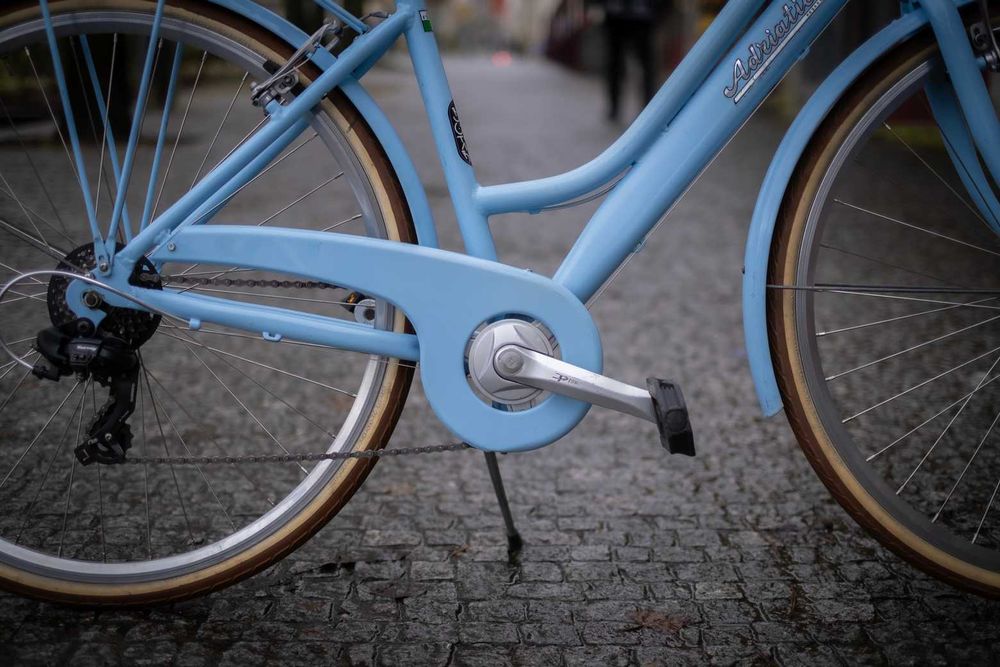 Bicicleta Cidade Pasteleira Adriatica City Retro Azul
