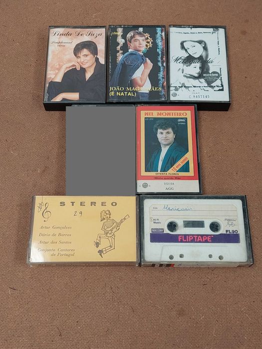 Conjunto de 6 cassettes de Música Popular Portuguesa