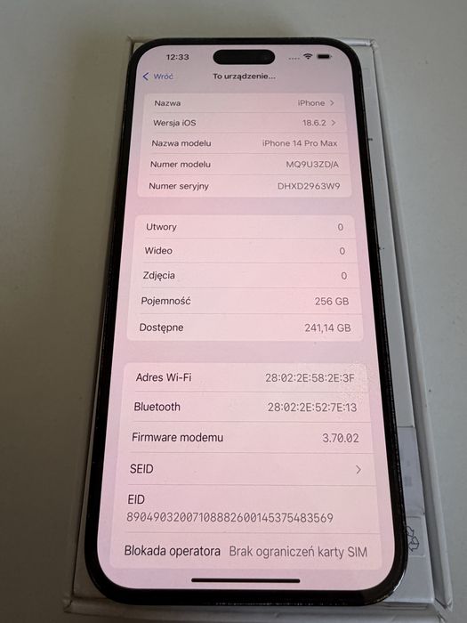 iPhone 14 Pro Max 256gb Black Bateria 100%