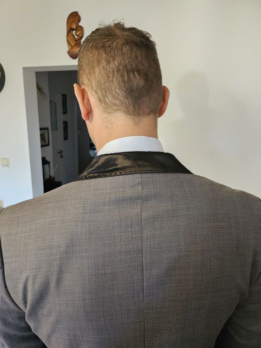 Garnitur męski szary