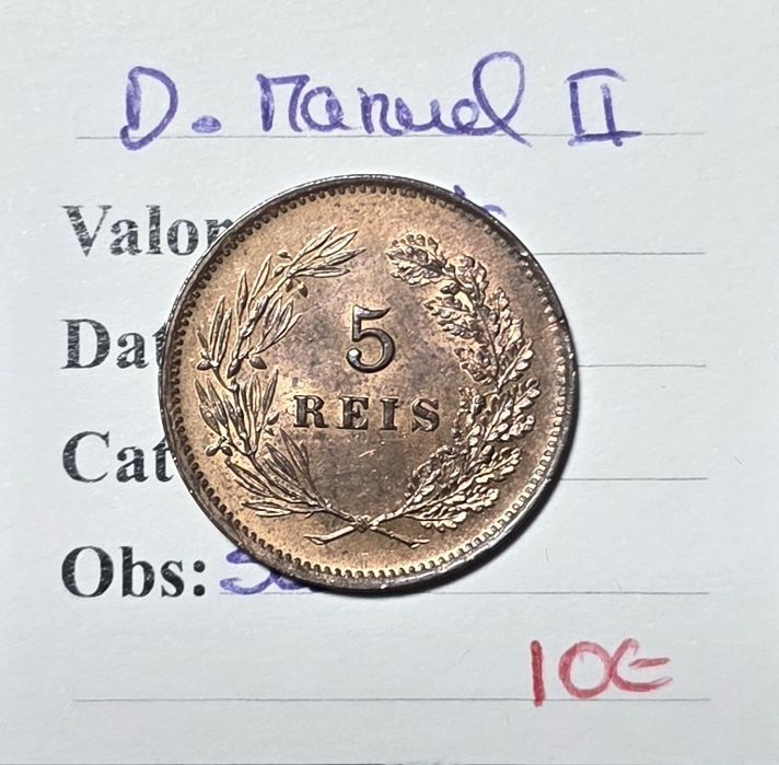5 reis D.manuel ii soberba
