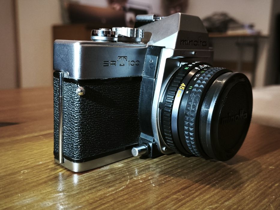 Minolta SR-T 100 + Lente Minolta MD Rokkor 45mm f/2 — 100% Funcional