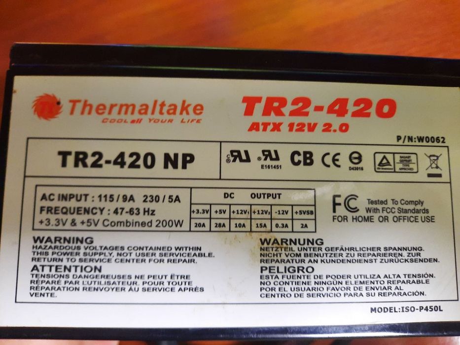 Блок живлення Thermaltake TR2-420w