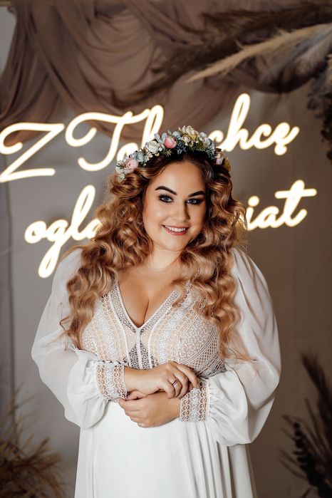 suknia ślubna boho PLUS SIZE