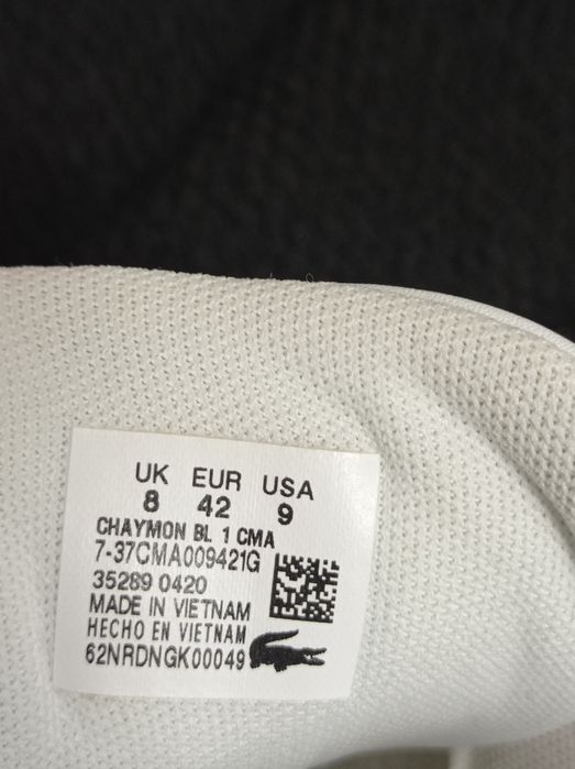 Buty Lacoste Chaymon rozmiar 42 białe skóra skórzane j Nowe trampki 27