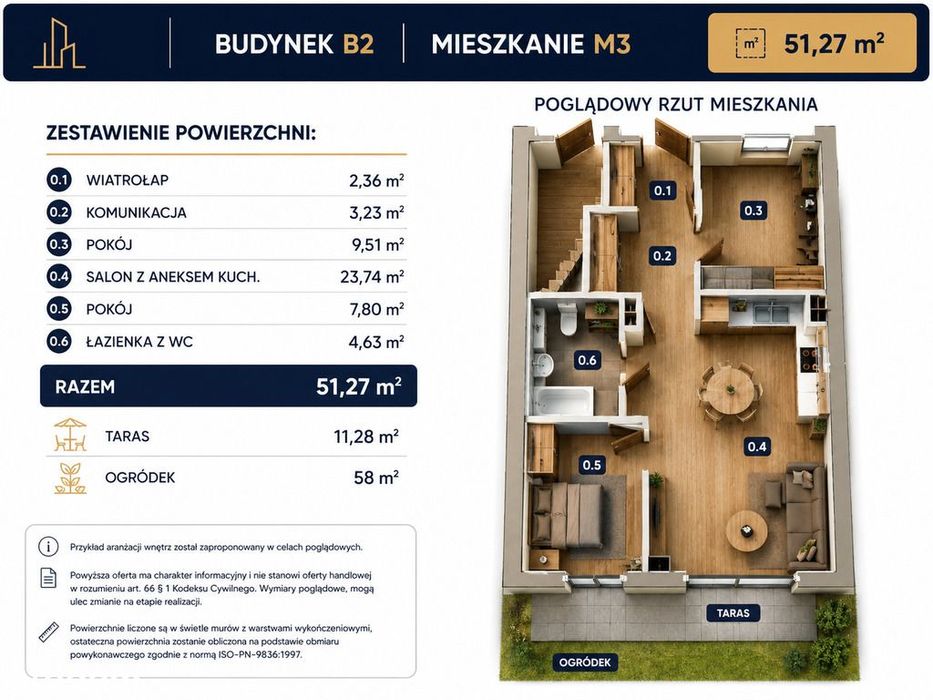 Narożny ogródek /  Pobitno / Taras / Rolety / 2 mp