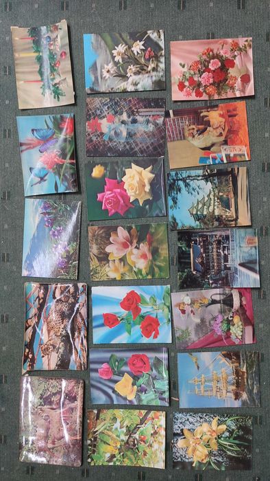 Lote 90 Postais antigos com imagens tridimensionais