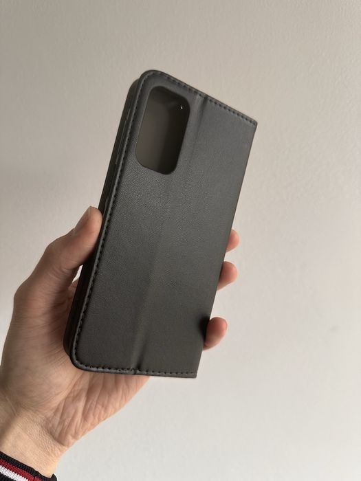 Etui Zamykane czarne + SZKŁO do Samsung Galaxy A15 4G / 5G
