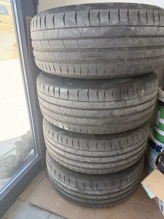 4 Jantes 18 originais mercedes com pneus continental 245/45 ZR18