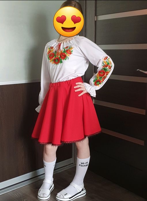 Вишиванка зі спідницею, костюм на дівчинку