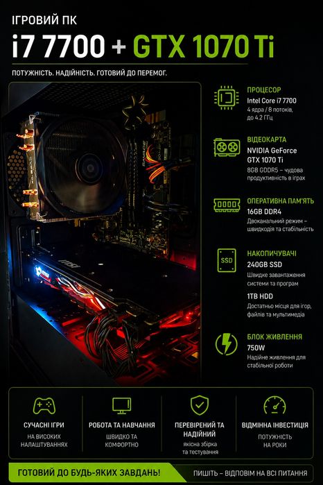 gtx 1070 ti - Персональні комп'ютери - OLX.ua
