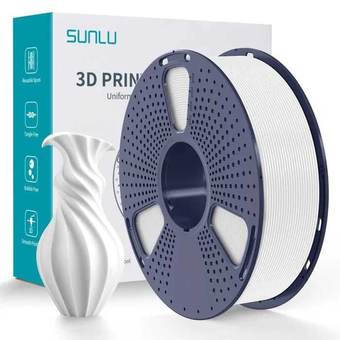 Filament Sunlu PLA Biały, Czarny, Szary, Pomarańcz, Fiolet, Róż - 1kg