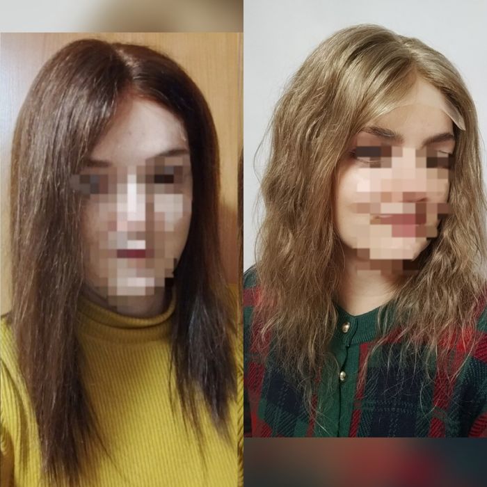 Парик (перука) из натуральных волос.