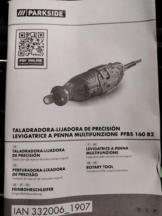 Perfuradora e lixadeira   Parkside